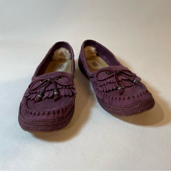 UGG Australia Women Drina Loafer Moccasin Size 8.5 Raspberry - Picture 5 of 10